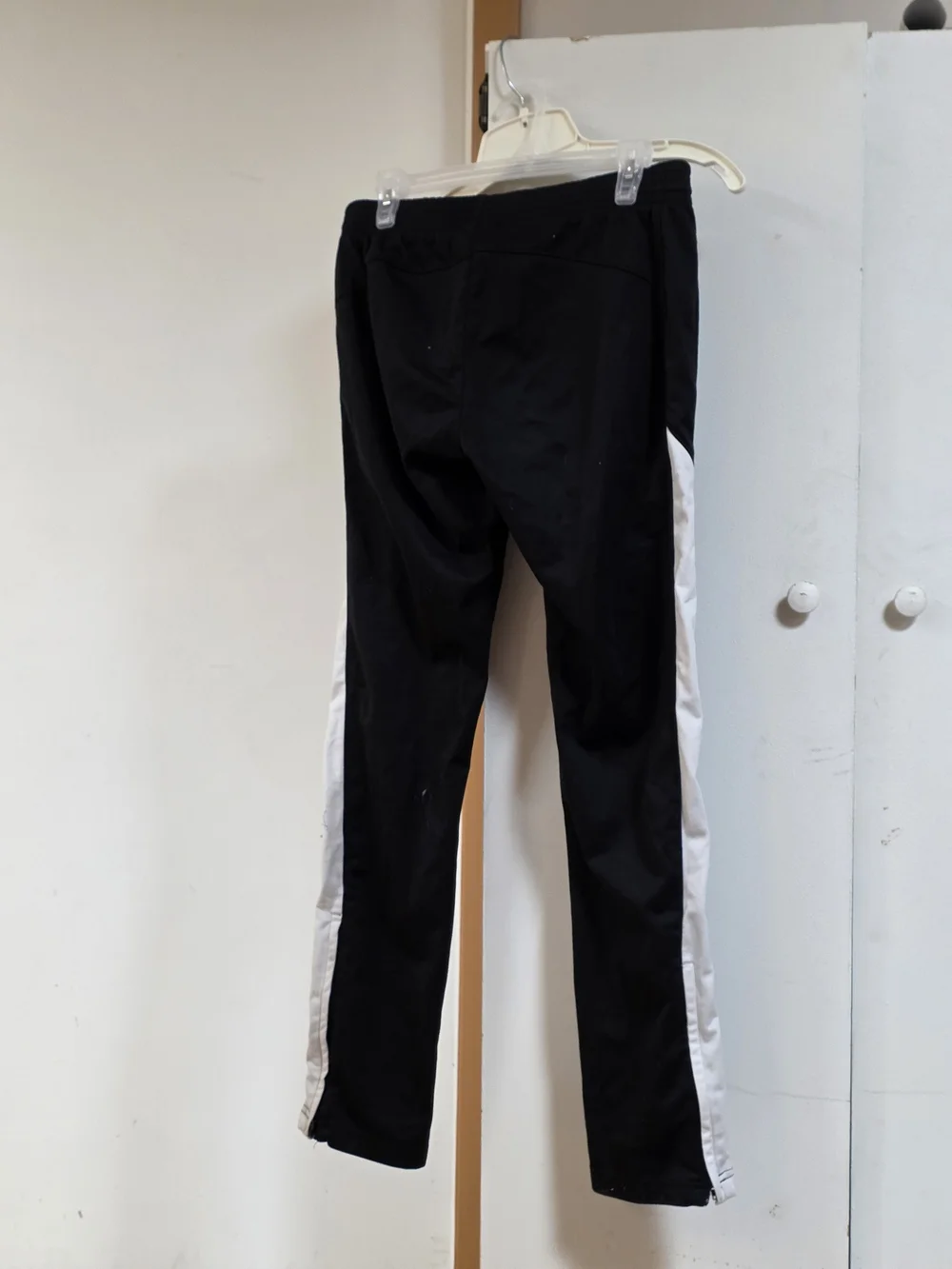 Augusta Sportswear Black Track Pants with White Side Stripe